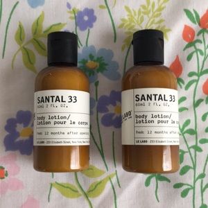 Le Labo Santal 33 lotions 2 2oz set